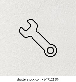 wrench line icon, vector illustration