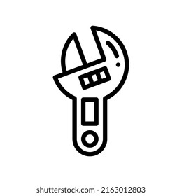 wrench line style icon. vector illustration for graphic design, website, app. EPS 10