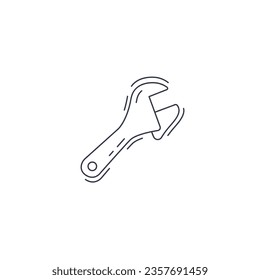 Wrench linear icon. Wrench thin line icon.