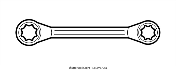 Schlüssel - Schlosserhandwerkzeug - flache Illustration auf weißem Hintergrund. Reparaturen