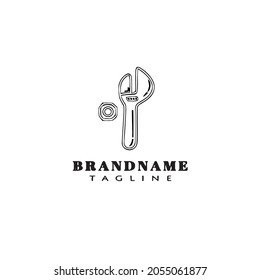 wrench logo cartoon icon design template modern vector illustration