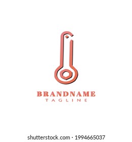 wrench logo design cartoon icon modern vector illustration