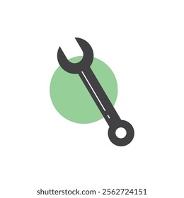 Wrench logo icon flat design 
