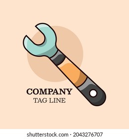 Wrench, Logo and Icon, Template Vector, Emblem, Design Concept