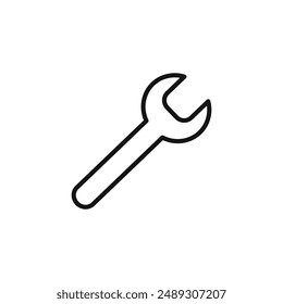Wrench logo sign vector outline