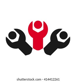 wrench logo vector.