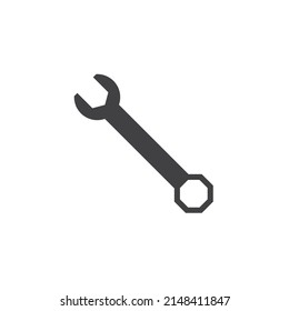 Wrench logo vector flat design
