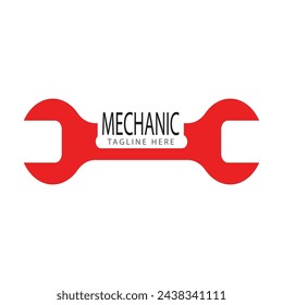 Wrench logo vector flat symbol design