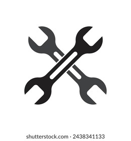 Wrench logo vector flat symbol design