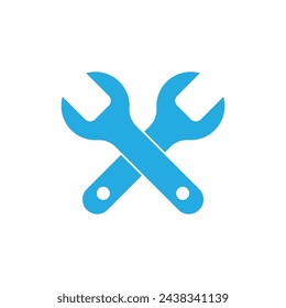 Wrench logo vector flat symbol design