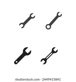 Wrench logo vector flat symbol design