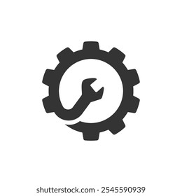 Diseño de ícono de Vector de logotipo de llave. Diseño de ilustración de icono de Vector de logotipo de servicio.