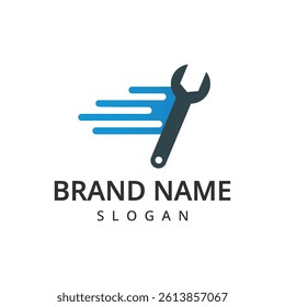 Wrench Logo vector Icon Design. Fast service icon design vector 
