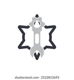 Wrench Logo Vector Icon Template Illustration