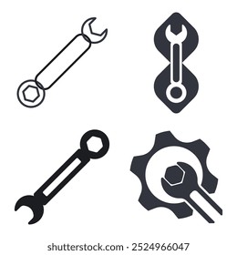Wrench Logo Vector Icon Template Illustration