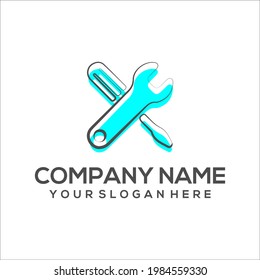 Wrench logo vector for maintenance, mechanic engineering concept design used for automotive business