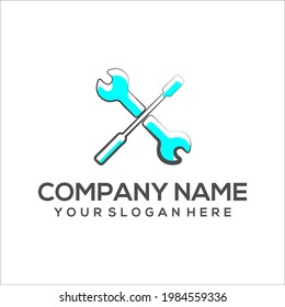 Wrench logo vector for maintenance, mechanic engineering concept design