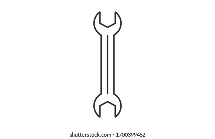 Wrench, maintain, repair, screwdriver, service, spanner, tool, wheel, mechanical free vector icon
