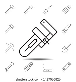 wrench, maintenance icon. Simple thin line, outline vector element of Construction tools icons set for UI and UX, website or mobile application