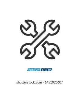 Wrench Mechanic Icon Vector Design Illustration 