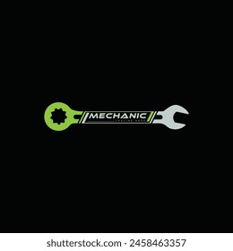 wrench mechanic logo design. Vector illustration