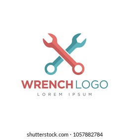Wrench Mechanical Vector Logo Template