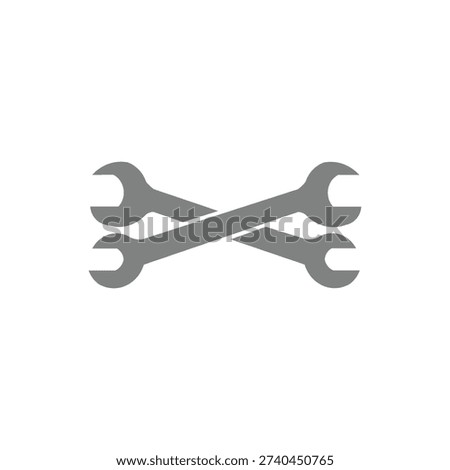 wrench - metal spanner icon vector design template
