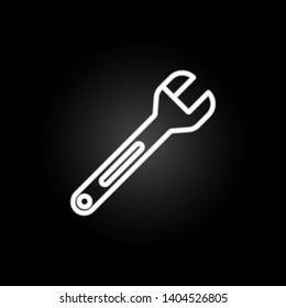 wrench neon icon. Elements of motor sports set. Simple icon for websites, web design, mobile app, info graphics