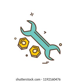 wrench net icon vector design