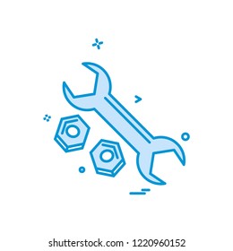 wrench net icon vector design
