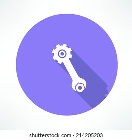 wrench and nut icon