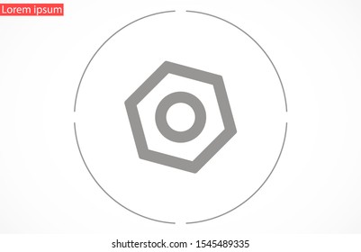 Wrench nuts and bolt icon. services icon or button isolated vector illustration on transparent background. Machinery symbol. Gear sign.Wrench nuts and bolt icon Cogwheel icon.