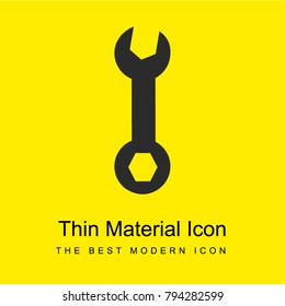 Wrench for nuts bright yellow material minimal icon or logo design