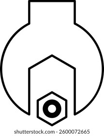 a wrench with a object inside of it for a tool