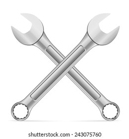 Wrench on a white background.