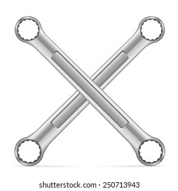 Wrench on a white background.