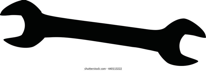 Wrench on white background