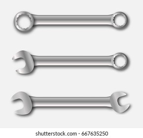 Wrench, on a white background. Wrench illustration