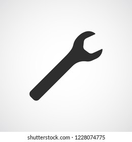 wrench on white background, vector illustration