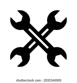 wrench one pair two angles icon set. motorcycle icon theme