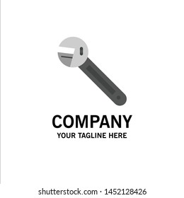 Wrench, Option, Tool, Spanner, Tool Business Logo Template. Flat Color