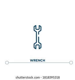 wrench outline vector icon. simple element illustration. wrench outline icon from editable construction concept. can be used for web and mobile
