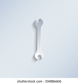 Wrench - paper vector icon