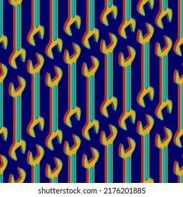 Patrón de llave sin soldadura. Fondo de la herramienta de reparación. Textura vectorial