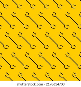 Wrench pattern seamless. Repair Tool background. Vector texture