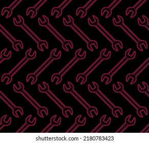 Wrench pattern seamless. Repair Tool background. Vector texture