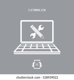 Wrench and pencil - Project vector icon