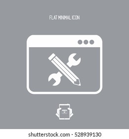 Wrench and pencil - Project vector icon