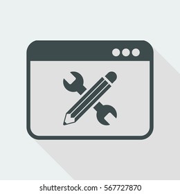Wrench and pencil - Project vector icon