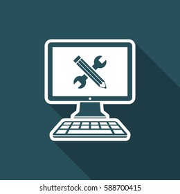 Wrench and pencil - Project vector icon